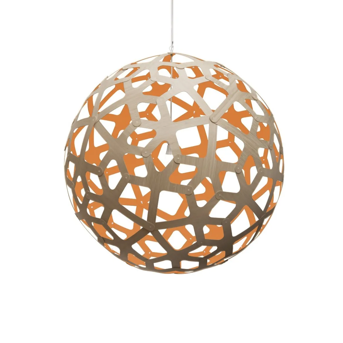David Trubridge Coral Pendelleuchte Ø 100cm orange