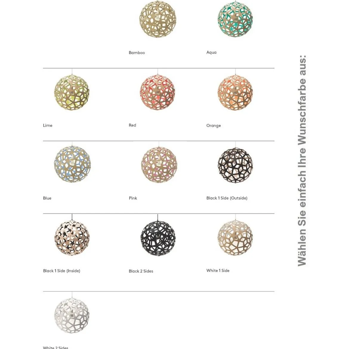 David Trubridge Coral Pendelleuchte Ø 100cm pink