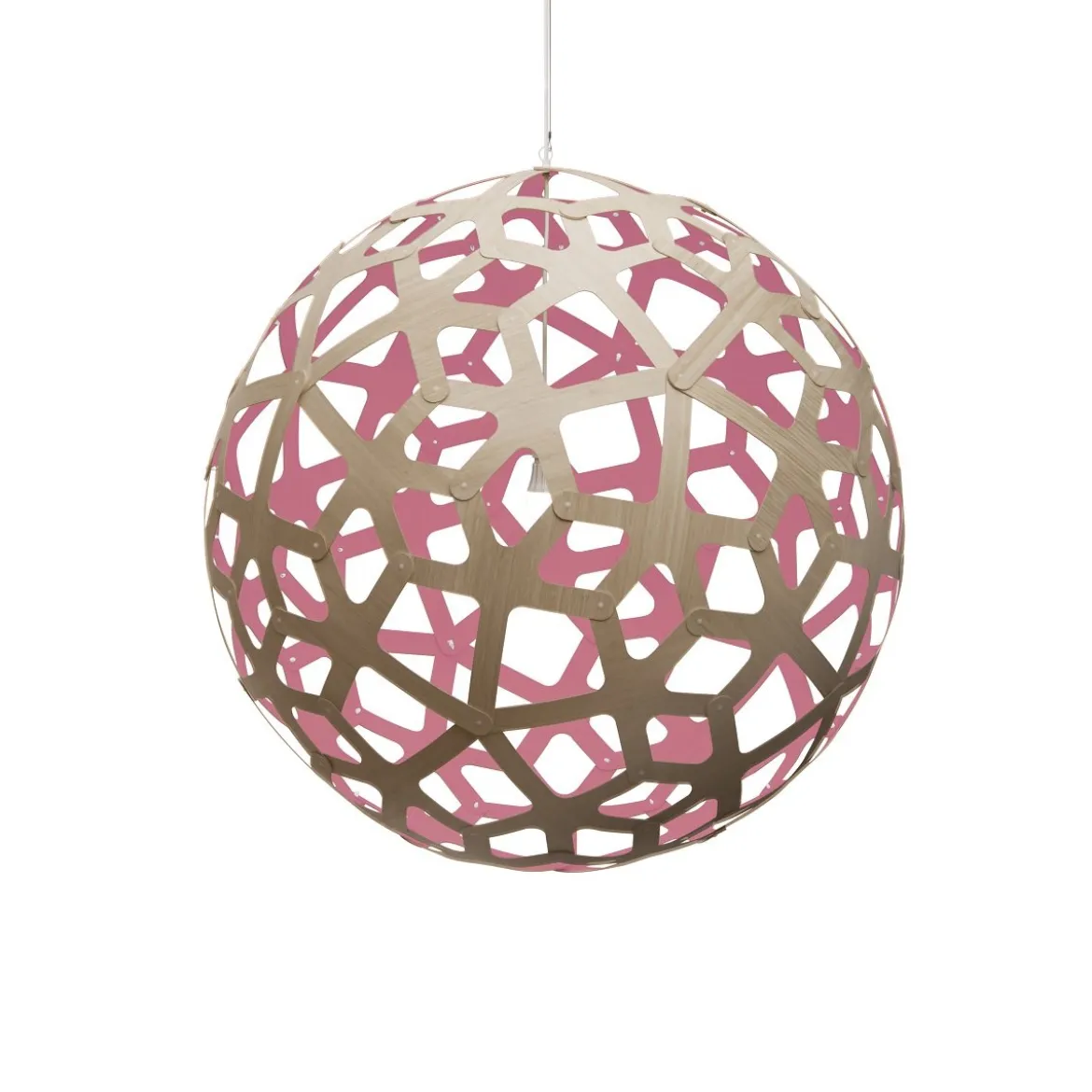 David Trubridge Coral Pendelleuchte Ø 100cm pink