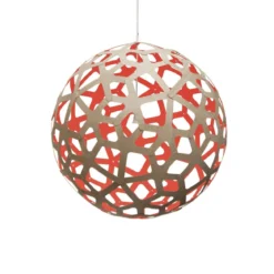 David Trubridge Coral Pendelleuchte Ø 100cm rot