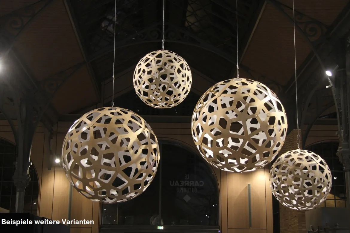 David Trubridge Coral Pendelleuchte Ø 100cm weiß 1 Seite