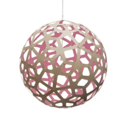 David Trubridge Coral Pendelleuchte Ø 120cm pink