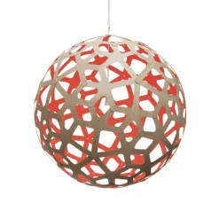 David Trubridge Coral Pendelleuchte Ø 120cm rot