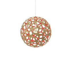 David Trubridge Coral Pendelleuchte Ø 40cm rot