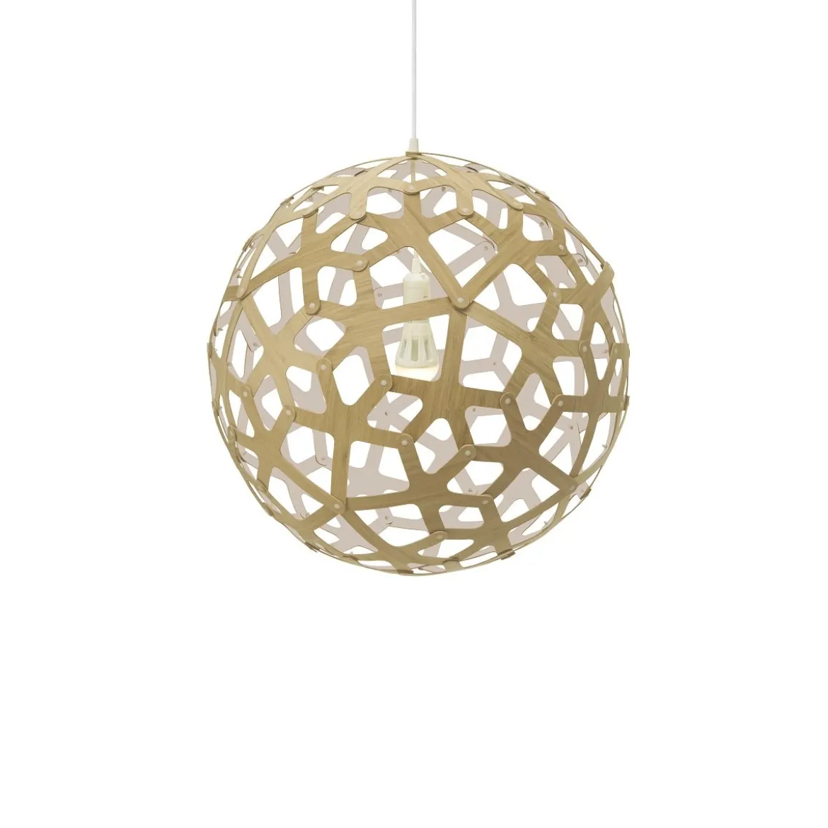 David Trubridge Coral Pendelleuchte Ø 60cm weiß 1 Seite