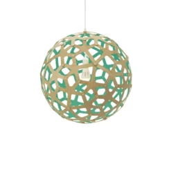 David Trubridge Coral Pendelleuchte Ø 80cm aqua