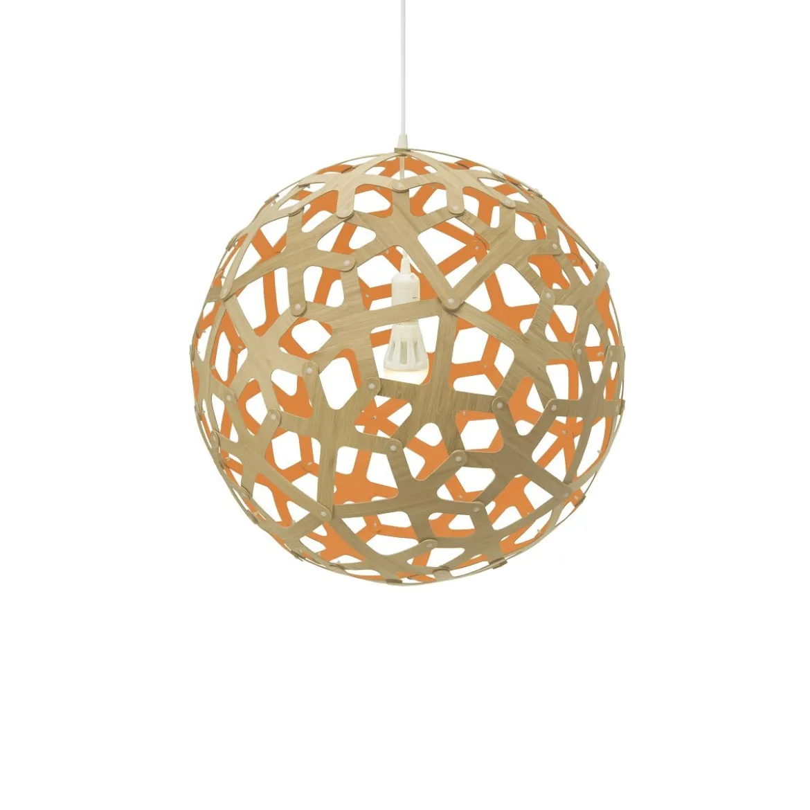 David Trubridge Coral Pendelleuchte Ø 80cm orange