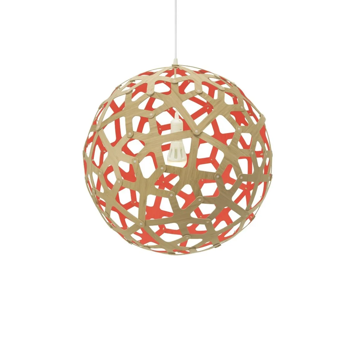 David Trubridge Coral Pendelleuchte Ø 80cm rot