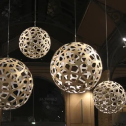 David Trubridge Coral Pendelleuchte Ø 80cm schwarz 2 Seiten