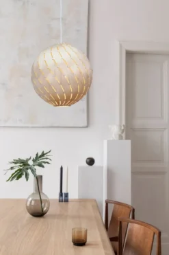 David Trubridge Ebb Bounce Pendelleuchte Ø 45cm natural