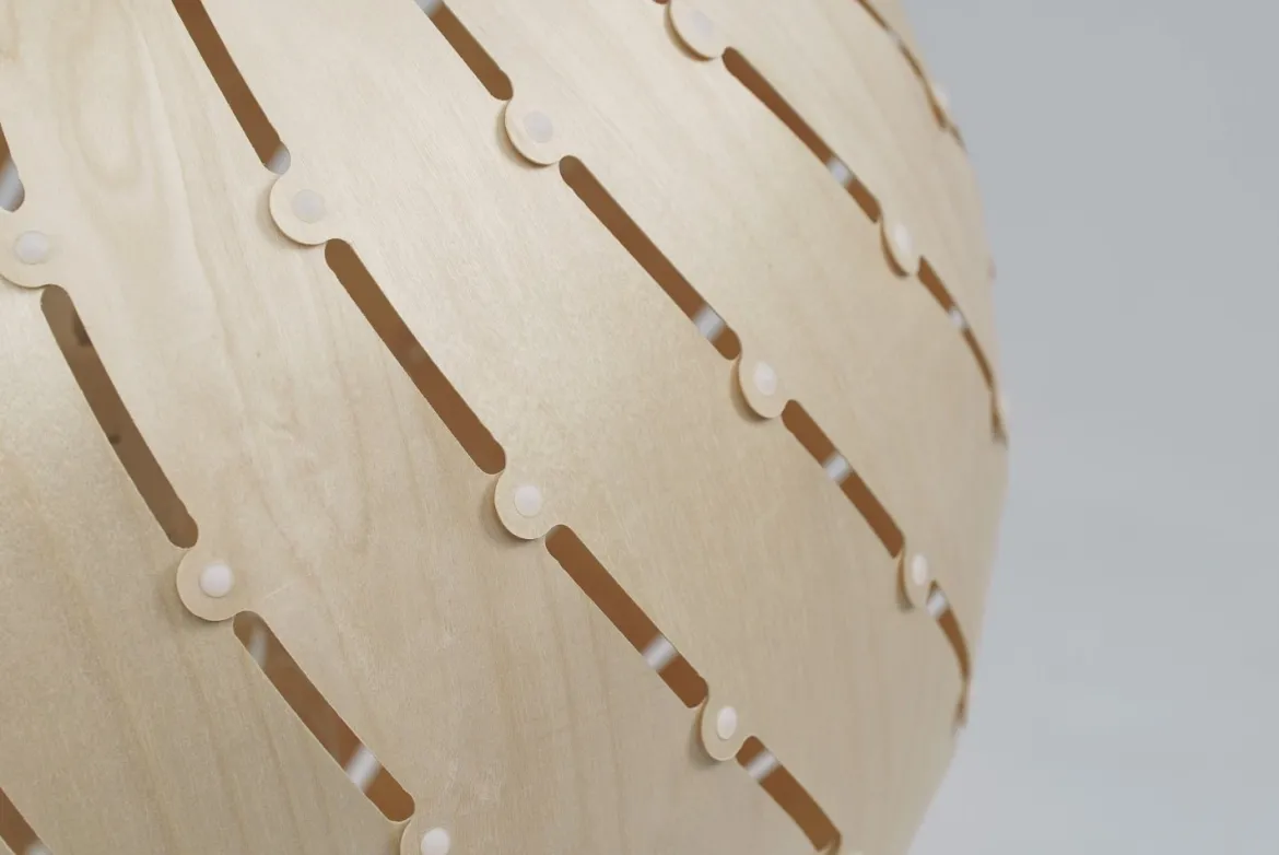David Trubridge Ebb Bounce Pendelleuchte Ø 45cm natural