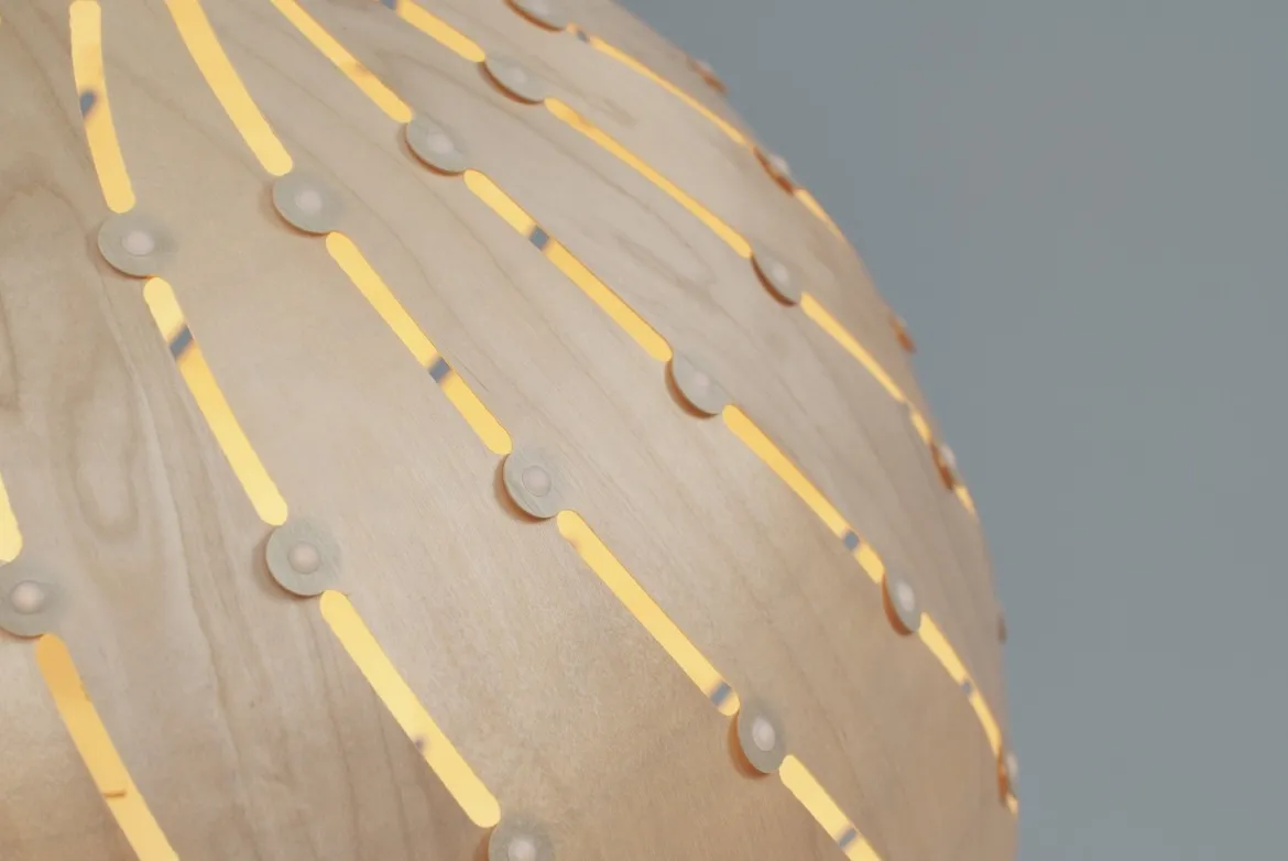 David Trubridge Ebb Bounce Pendelleuchte Ø 45cm natural