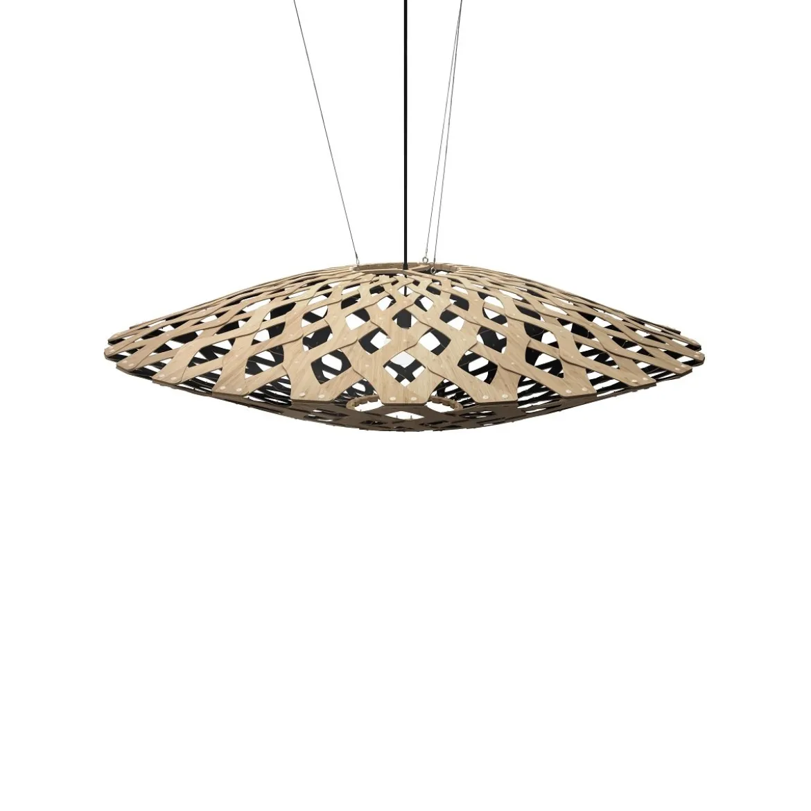 David Trubridge Flax Pendelleuchte Ø 150cm Innen schwarz