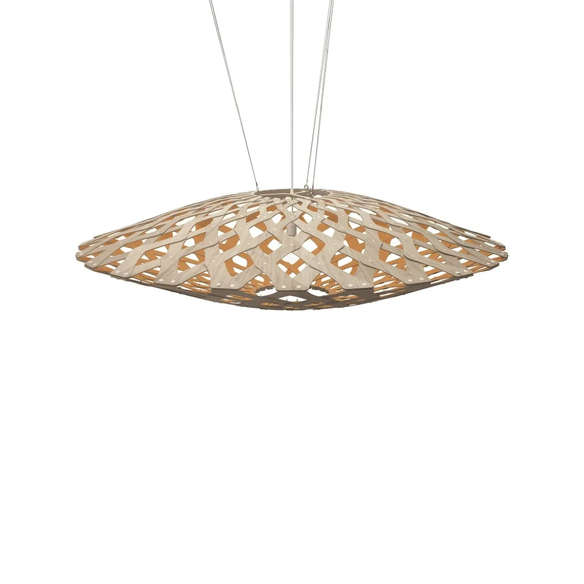 David Trubridge Flax Pendelleuchte Ø 150cm orange