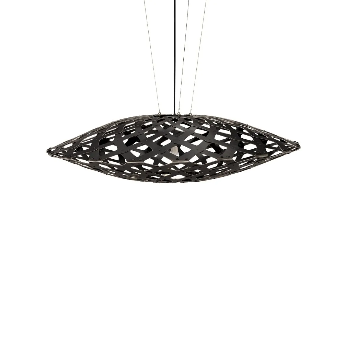 David Trubridge Flax Pendelleuchte Ø 150cm schwarz 2 Seiten