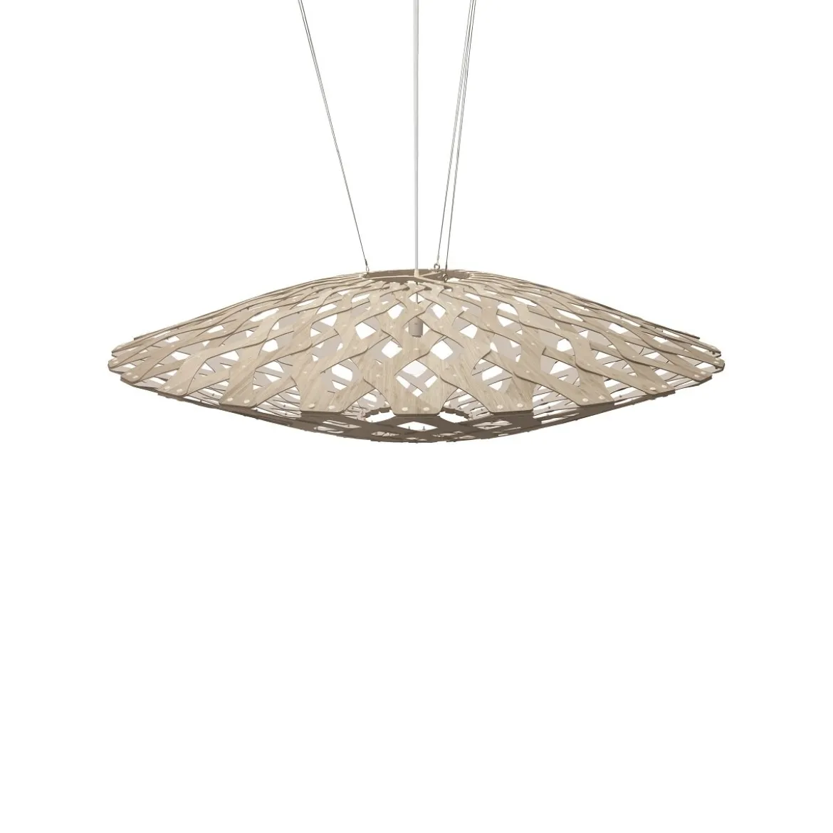 David Trubridge Flax Pendelleuchte Ø 150cm weiß 1 Seite