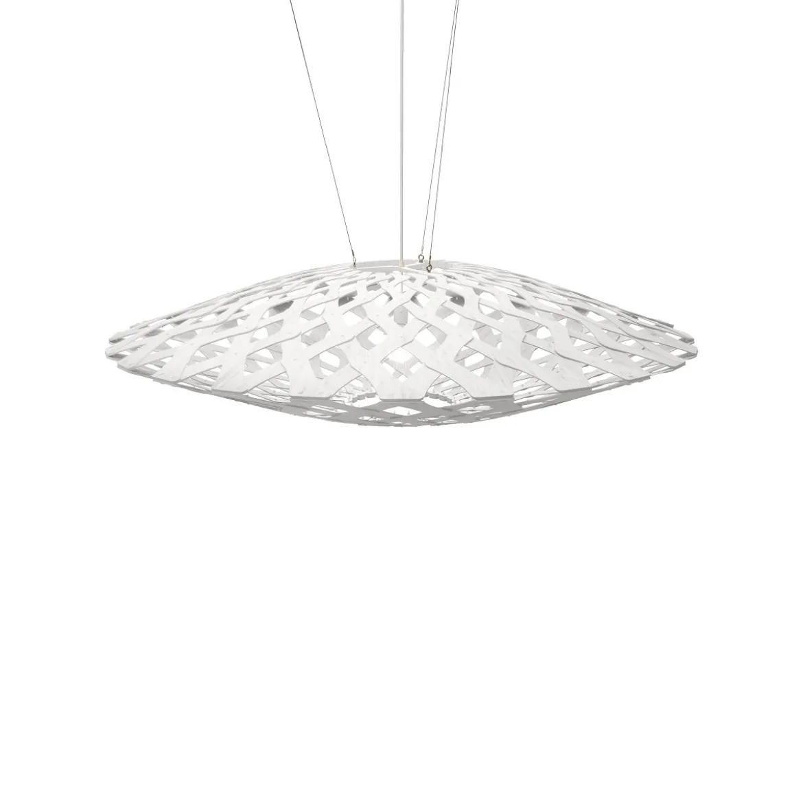 David Trubridge Flax Pendelleuchte Ø 150cm weiß 2 Seiten