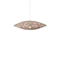 David Trubridge Flax Pendelleuchte Ø 80cm pink