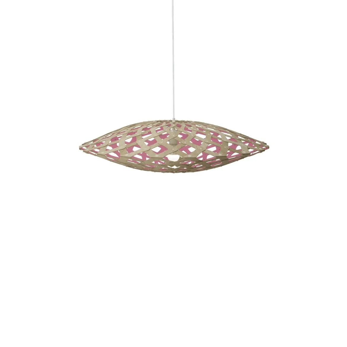 David Trubridge Flax Pendelleuchte Ø 80cm pink