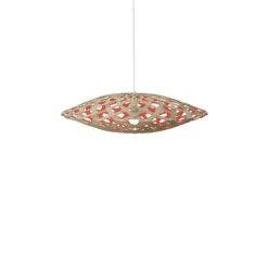 David Trubridge Flax Pendelleuchte Ø 80cm rot
