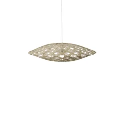 David Trubridge Flax Pendelleuchte Ø 80cm weiß 1 Seite