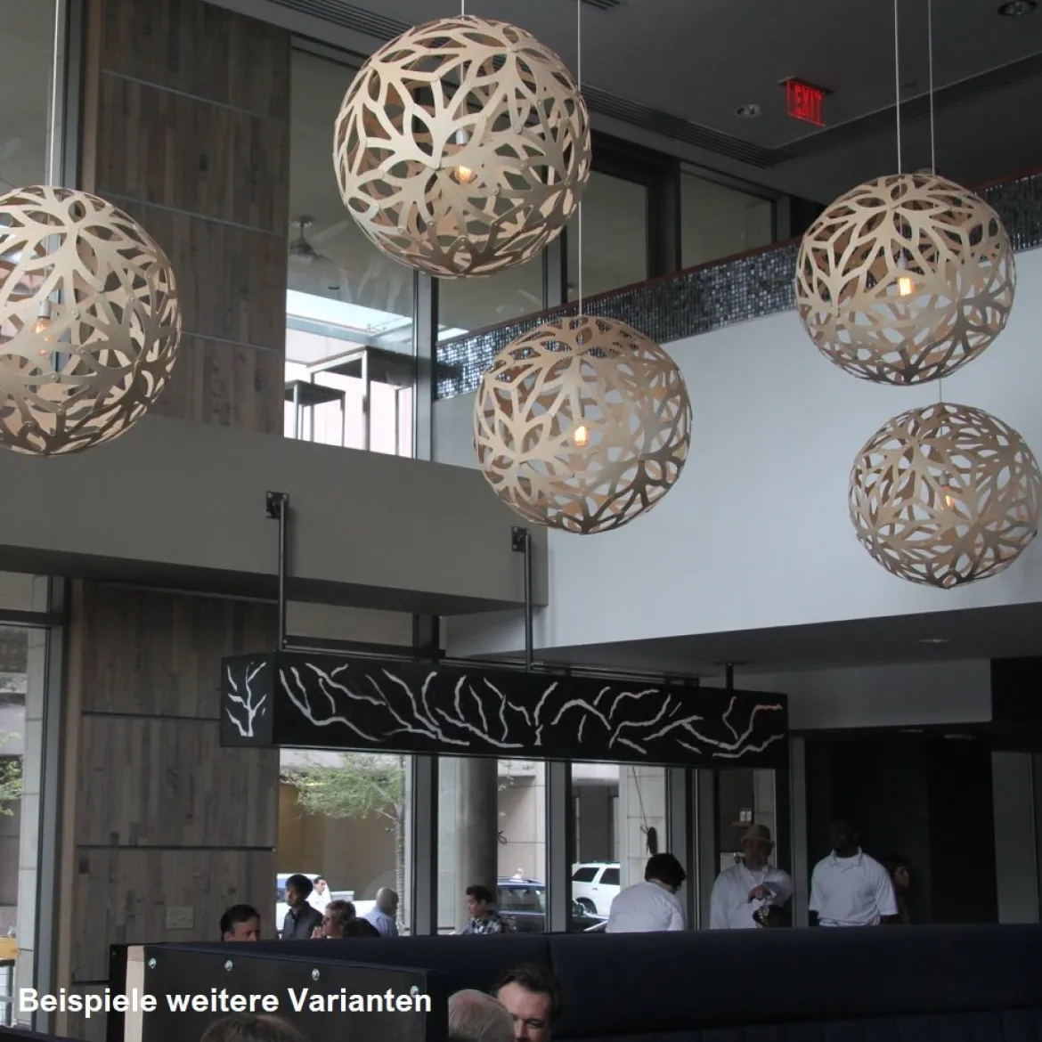 David Trubridge Floral Pendelleuchte Ø 100cm Innen schwarz
