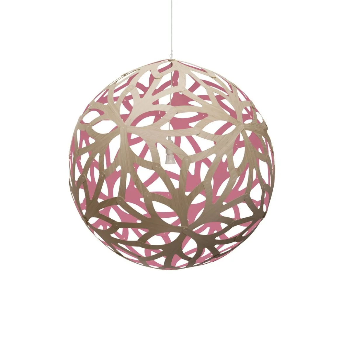 David Trubridge Floral Pendelleuchte Ø 100cm pink