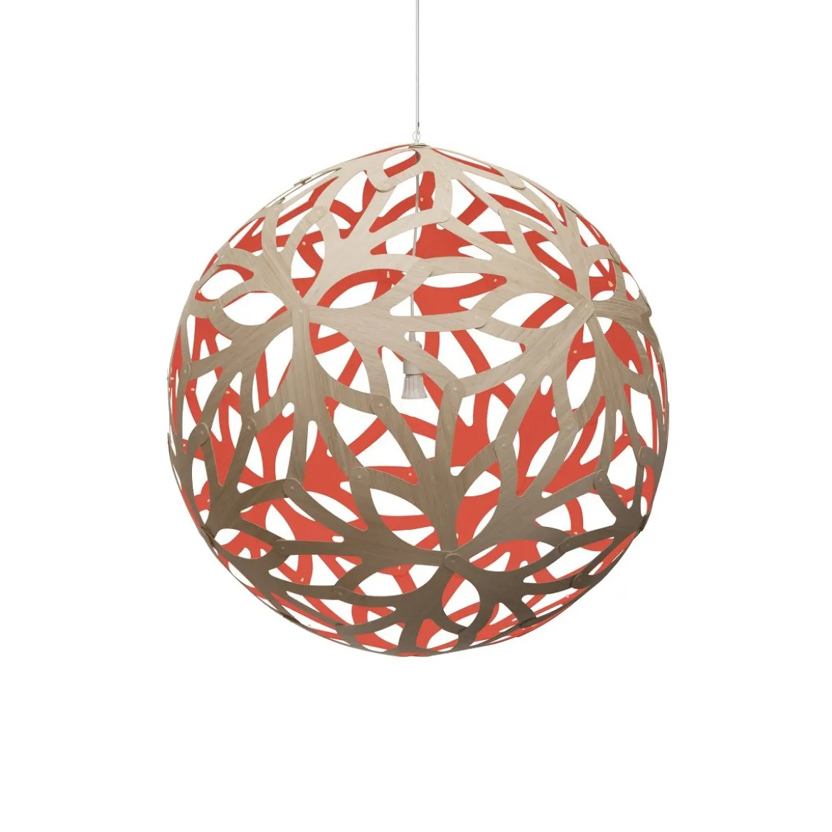 David Trubridge Floral Pendelleuchte Ø 100cm rot