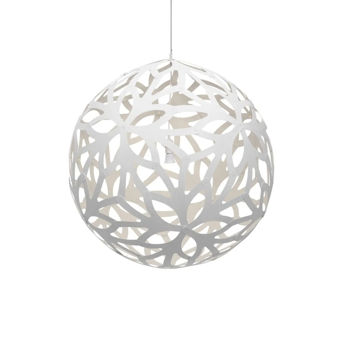 David Trubridge Floral Pendelleuchte Ø 100cm weiß 1 Seite