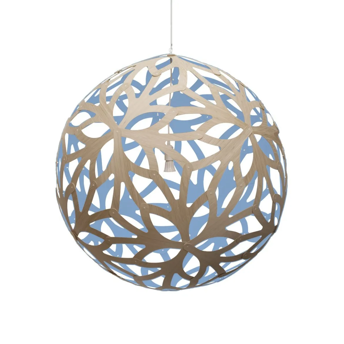 David Trubridge Floral Pendelleuchte Ø 120cm blau