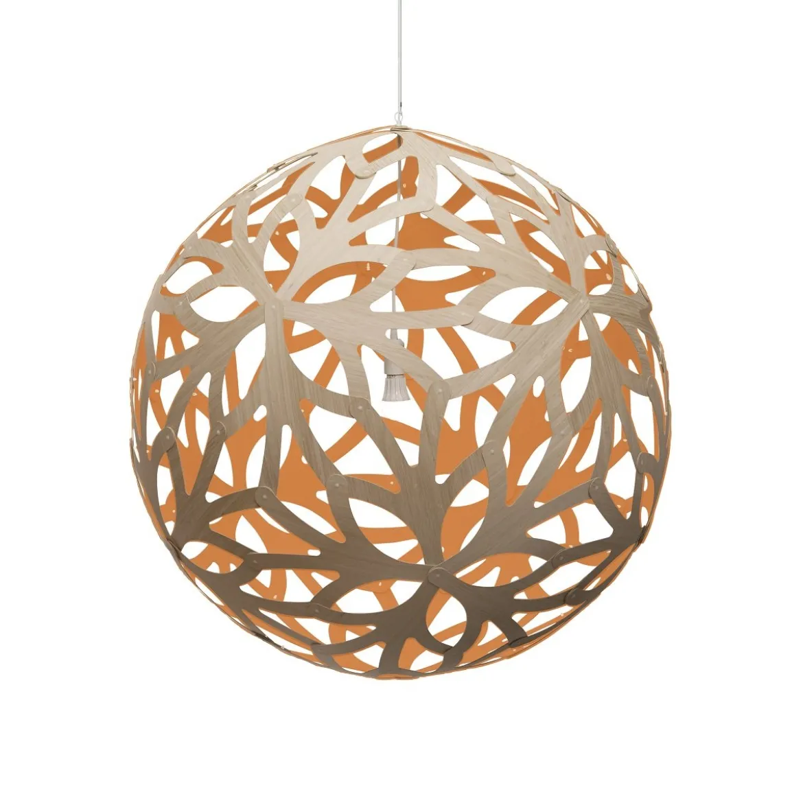 David Trubridge Floral Pendelleuchte Ø 120cm orange