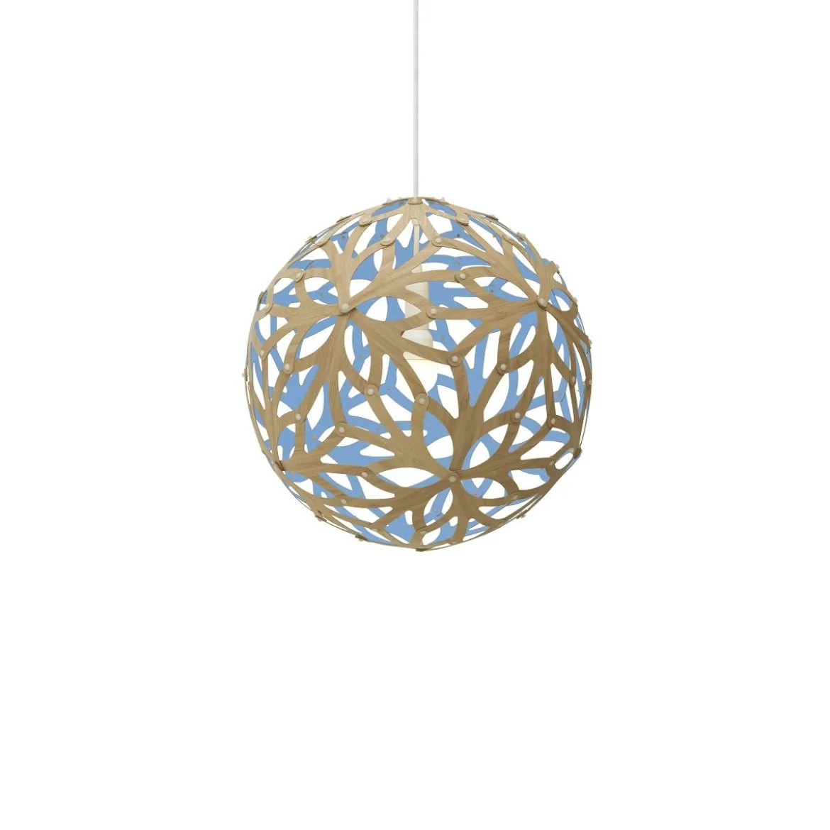 David Trubridge Floral Pendelleuchte Ø 40cm blau