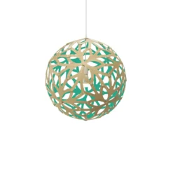 David Trubridge Floral Pendelleuchte Ø 60cm aqua