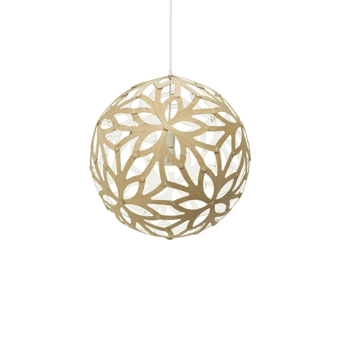 David Trubridge Floral Pendelleuchte Ø 60cm weiß 1 Seite