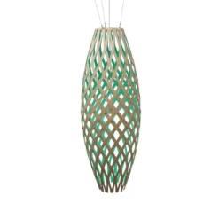 David Trubridge Hinaki Pendelleuchte 140 cm aqua