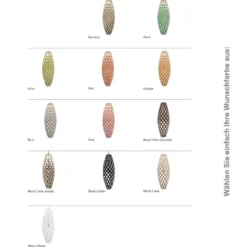 David Trubridge Hinaki Pendelleuchte 140 cm limette