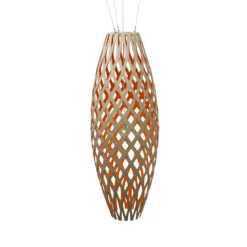David Trubridge Hinaki Pendelleuchte 140 cm rot