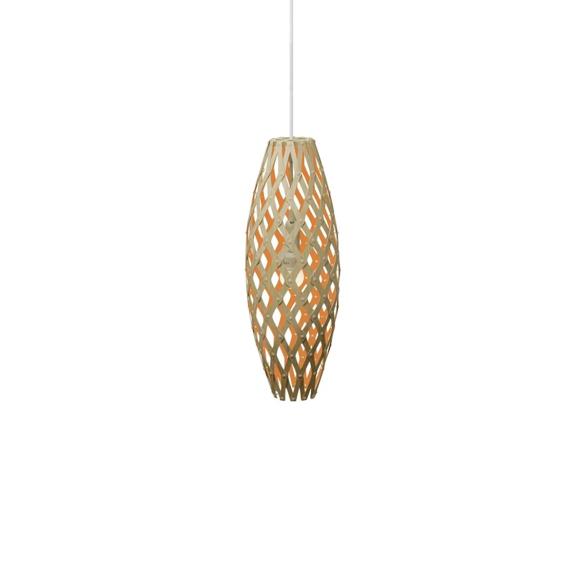 David Trubridge Hinaki Pendelleuchte 50 cm orange