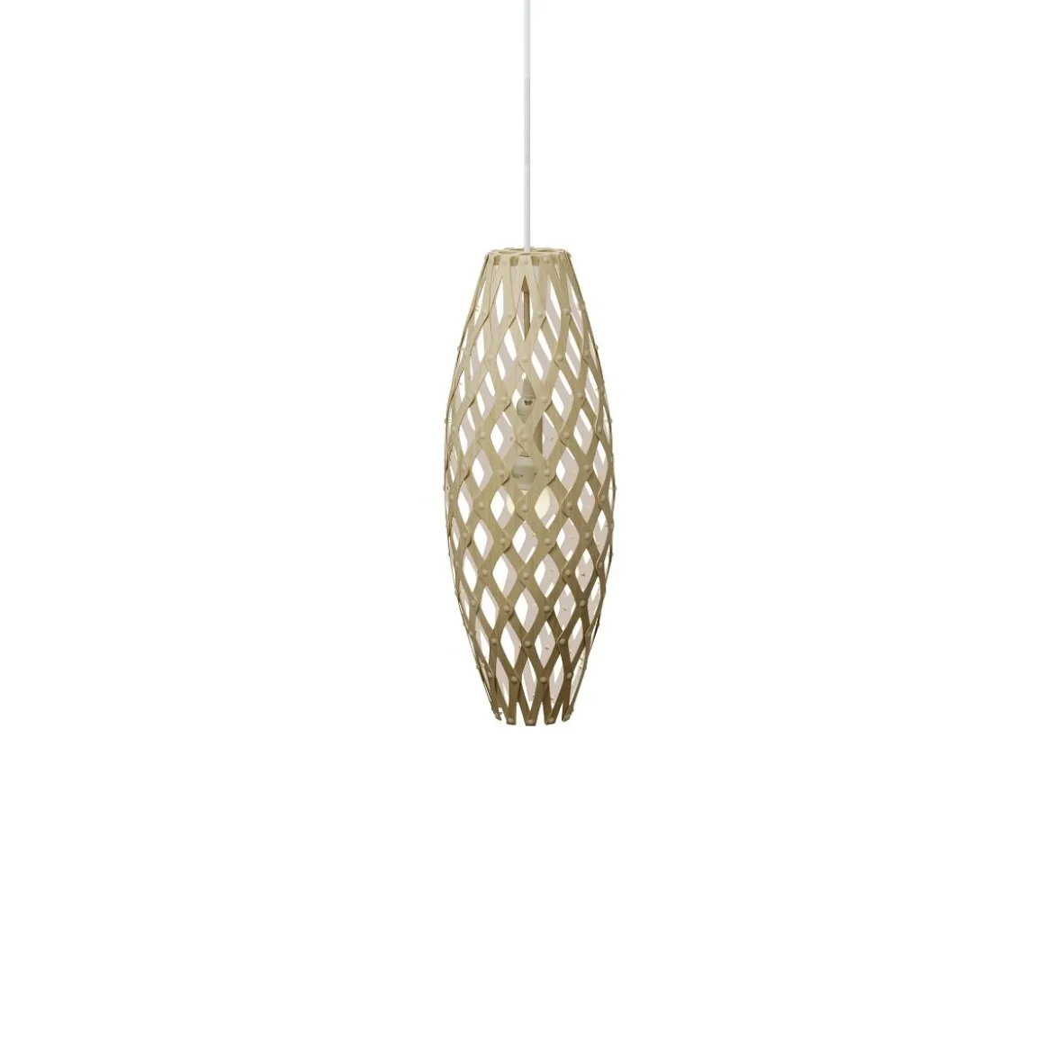 David Trubridge Hinaki Pendelleuchte 50 cm weiß 1 Seite
