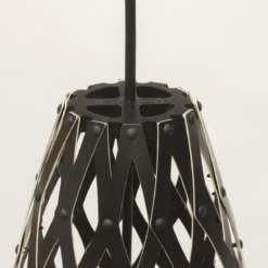 David Trubridge Hinaki Pendelleuchte 90 cm schwarz 2 Seiten
