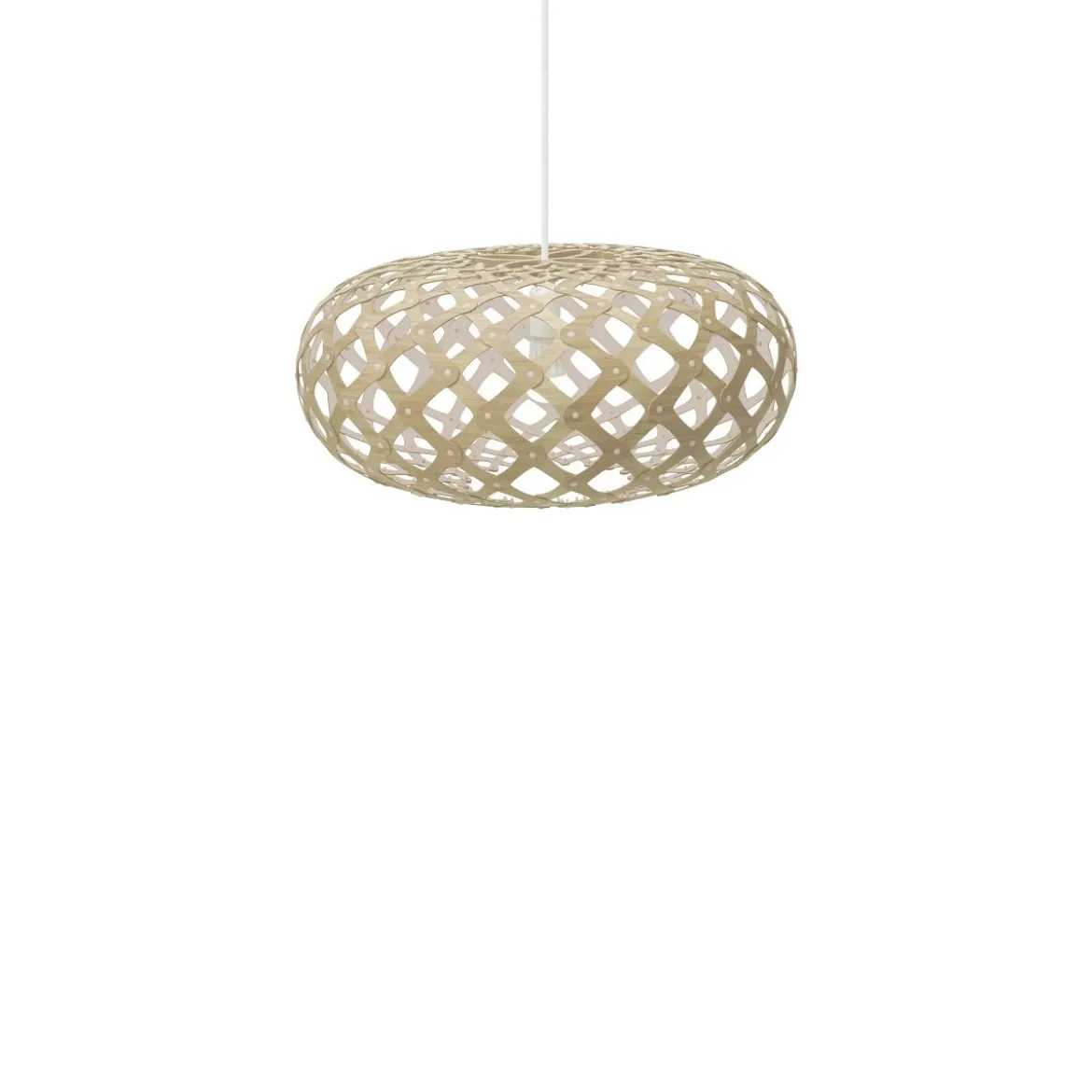 David Trubridge Kina Pendelleuchte Ø 60cm weiß 1 Seite