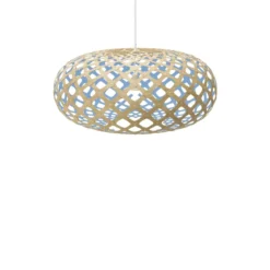 David Trubridge Kina Pendelleuchte Ø 100cm blau