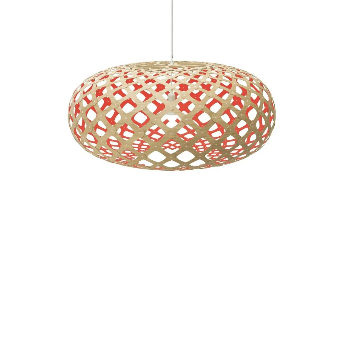 David Trubridge Kina Pendelleuchte Ø 100cm rot