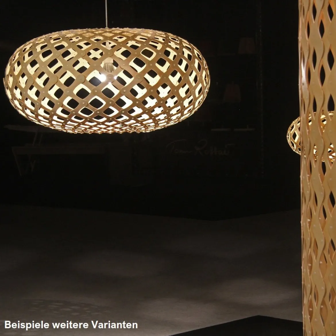David Trubridge Kina Pendelleuchte Ø 140cm blau