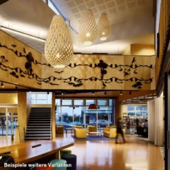 David Trubridge Koura Pendelleuchte 100 cm blau