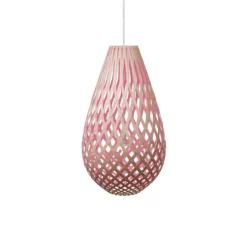 David Trubridge Koura Pendelleuchte 100 cm pink