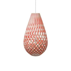 David Trubridge Koura Pendelleuchte 100 cm rot