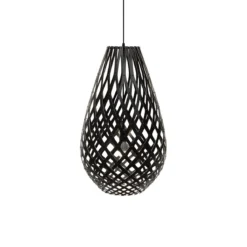 David Trubridge Koura Pendelleuchte 100 cm schwarz 2 Seiten