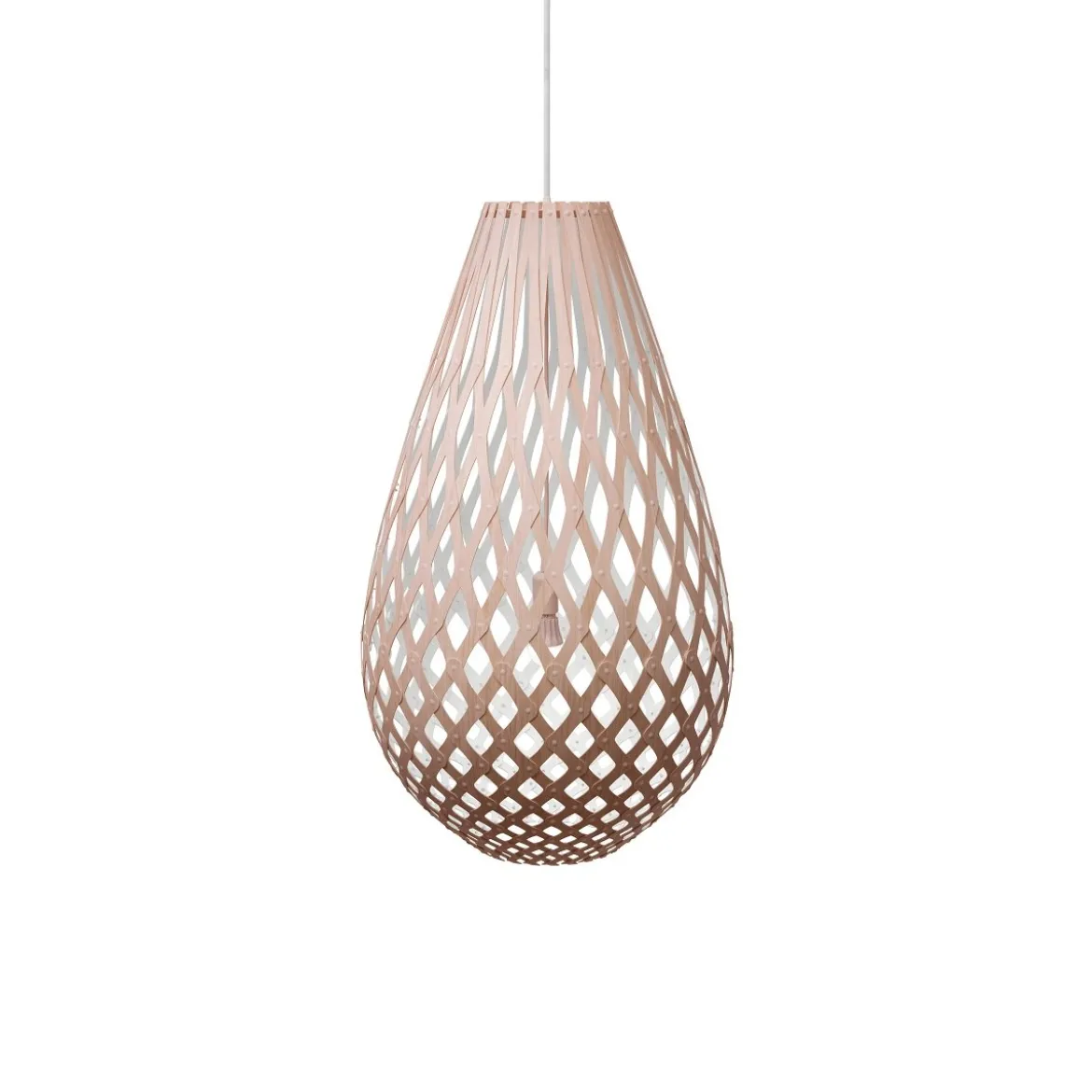 David Trubridge Koura Pendelleuchte 100 cm weiß 1 Seite