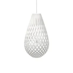 David Trubridge Koura Pendelleuchte 100 cm weiß 2 Seiten